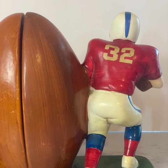 Vintage 1976 Football Player Book Ends Sears Roebuck & Co. - Picture 7 of 9